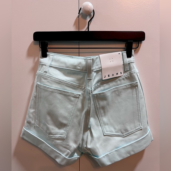 Vintage American Apparel Denim High-Waist Cuff Shorts - Picture 4 of 6